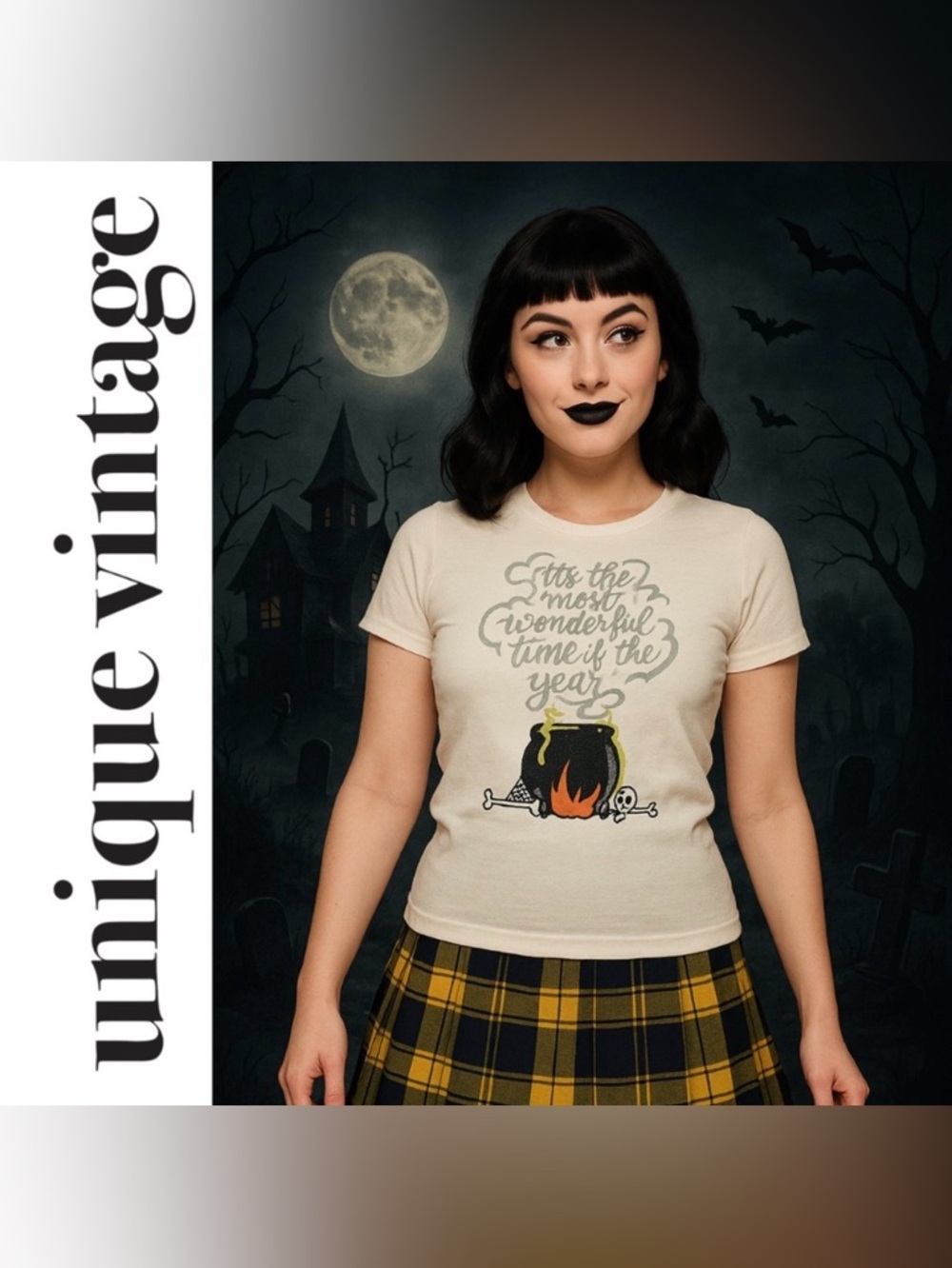 Unique Vintage Most Wonderful Time of Year Halloween Tee, Small, NWT!
